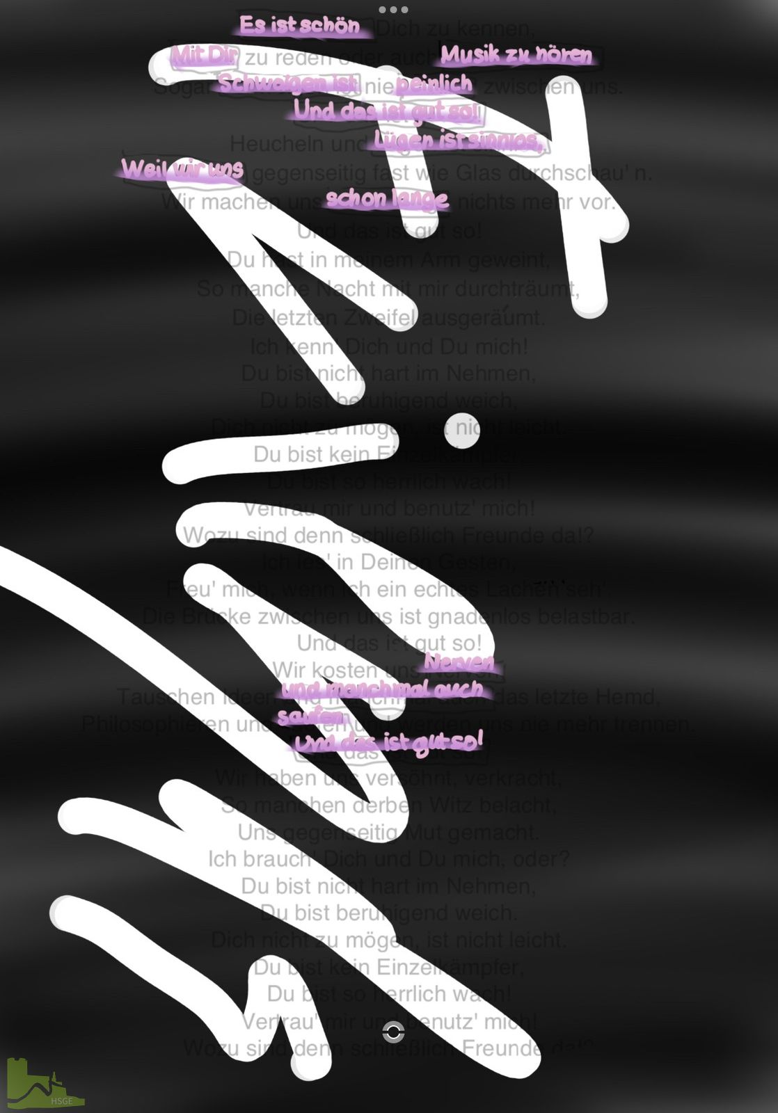 Kreativ, schwarz-bunt und voller Gefühl – Blackout Poetry im Religionsunterricht der 7a/b