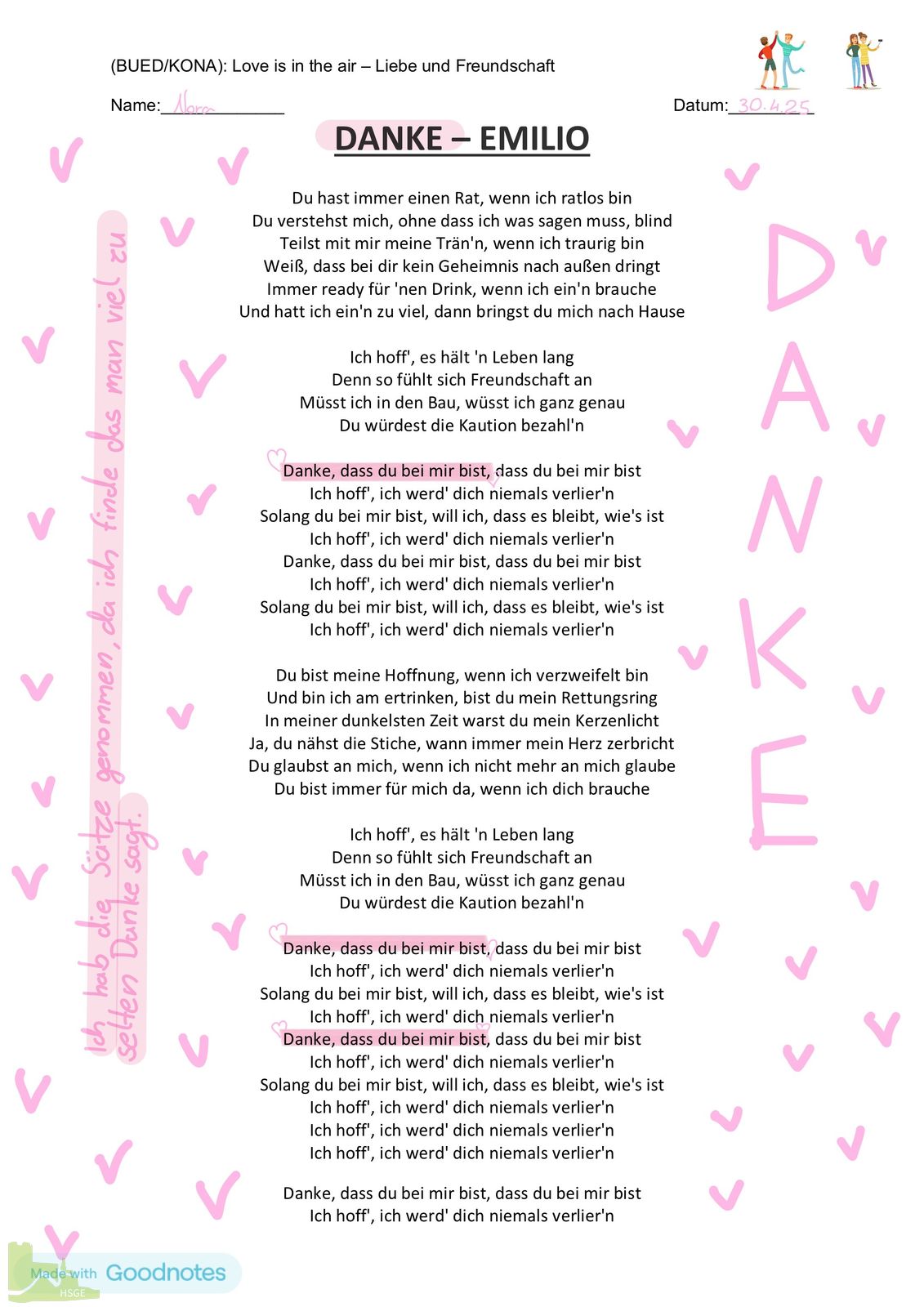 Kreativ, schwarz-bunt und voller Gefühl – Blackout Poetry im Religionsunterricht der 7a/b